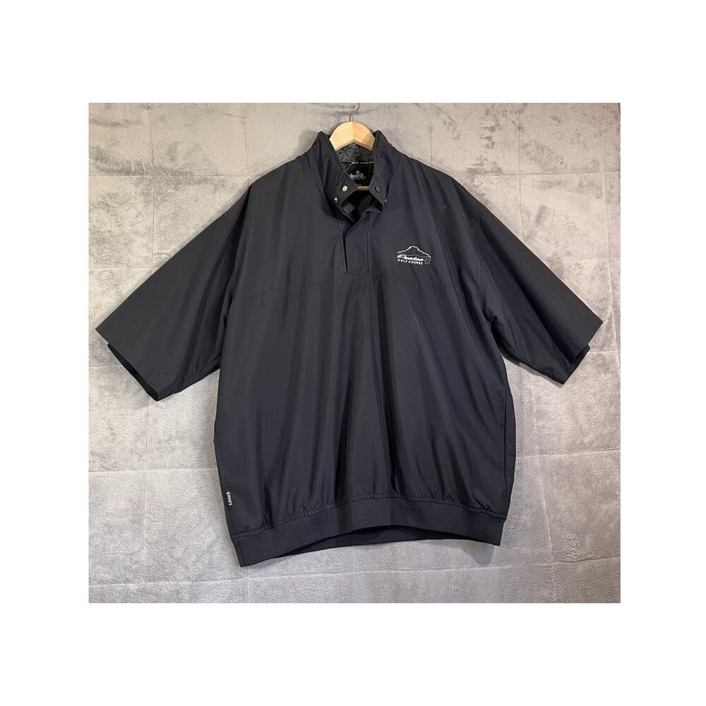 Ashworth Weather Systems XL Black Short Sleeve Windbreaker Puakea Hawaii Golf